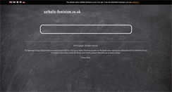 Desktop Screenshot of catholic-feminism.co.uk